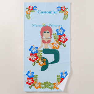 Redhead Mermaid Princess Thunder_Cove Strandtuch