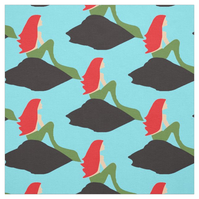 Redhead Mermaid Sitting Thunder_Cove Stoff (Muster)