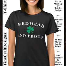 Redhead & Proud, grünes Kleeblatt, Custom, 10 Part