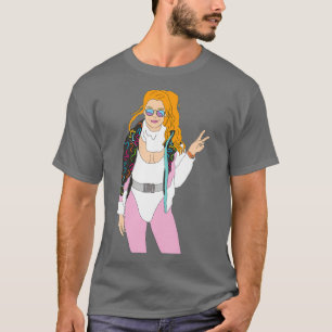 Redhead Ski Girl Vintag Ski Anzug Sonnenbrille Ski T-Shirt