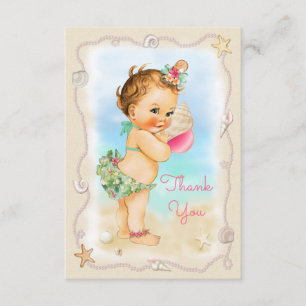 Redhead-Strand-Baby-Tritonshorn-Muschel danken Dankeskarte