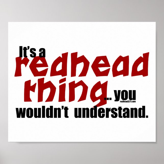 Redhead Thing Poster (Vorne)