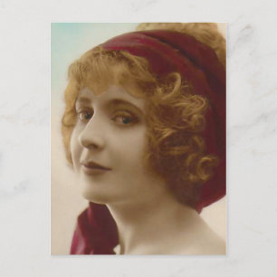 "Redhead" Vintages Foto Postkarte