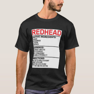 Redhead-Warnschild Redhead-Spaß Funny Red Hair T-Shirt