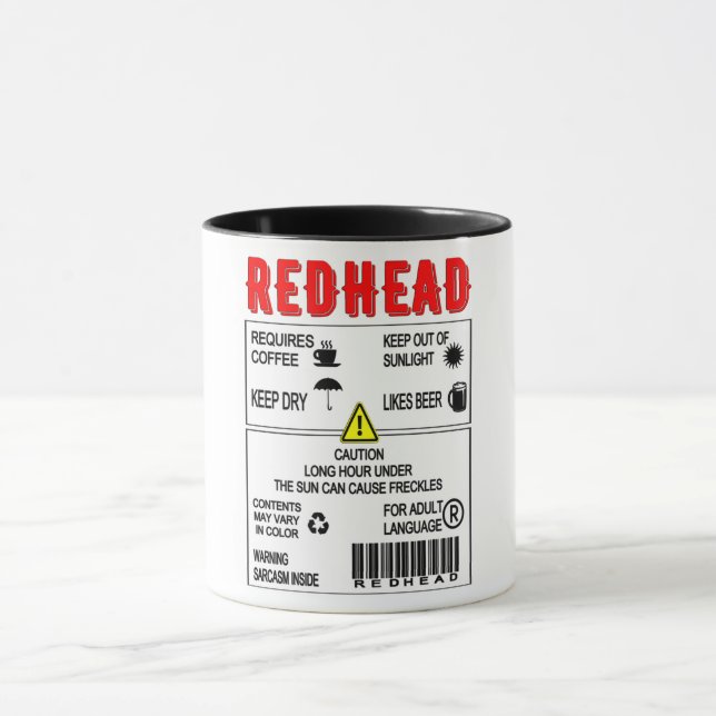 Redhead-Warnschild Tasse (Zentrum)