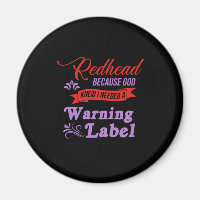 Redhead Warnungen Label Ginger Red Hair Geschenk