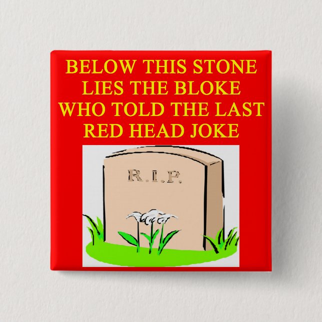 REDHEAD-Witz Button (Vorderseite)