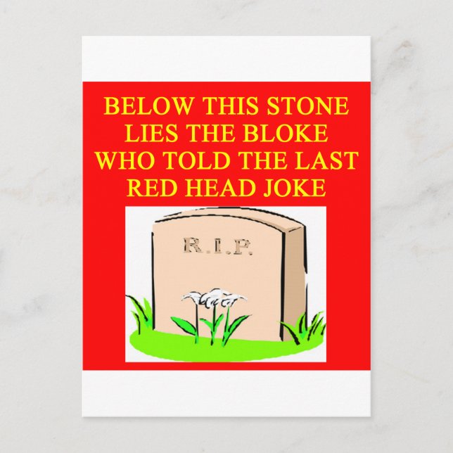 REDHEAD Witz Postkarte (Vorderseite)