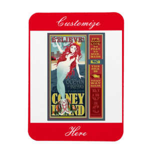 redheaded Coneyinselmeerjungfrau Magnet