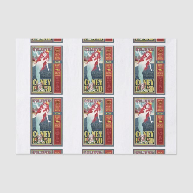 Redheaded Coneyinselmeerjungfrauen Seidenpapier (Vorderseite)