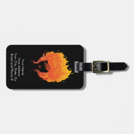 Redheaded Frau, rotes Feuer-Haar Gepäckanhänger