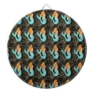 redheaded Meerjungfrau Dartboard Dartscheibe