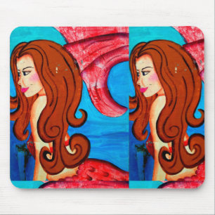 redheaded Meerjungfrau paart mousepad
