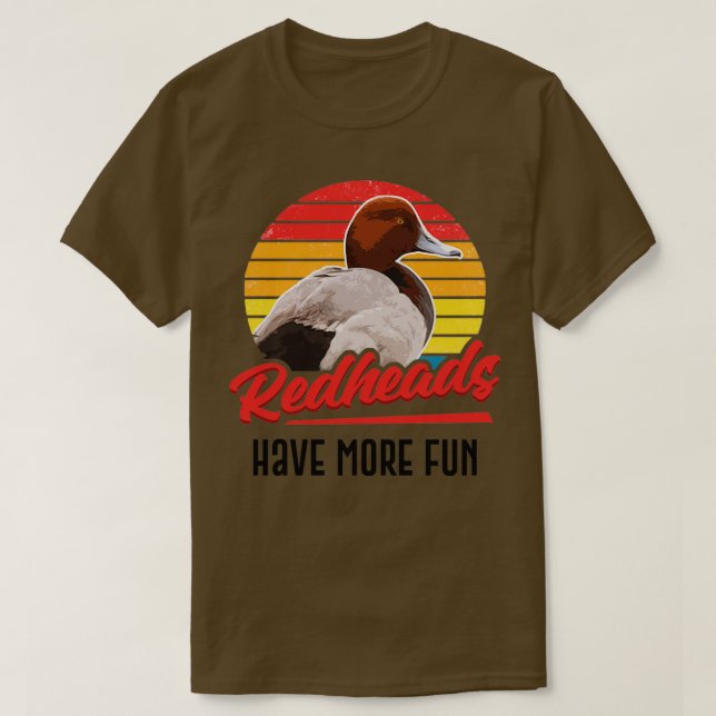 Redheads haben mehr Spaß Retro Style Duck Gift T-Shirt (Design vorne)