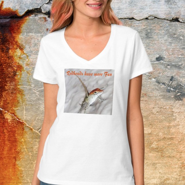 Redheads haben mehr Spaß, Rotköpfe-Lizard-T - Shir T-Shirt (Von Creator hochgeladen)