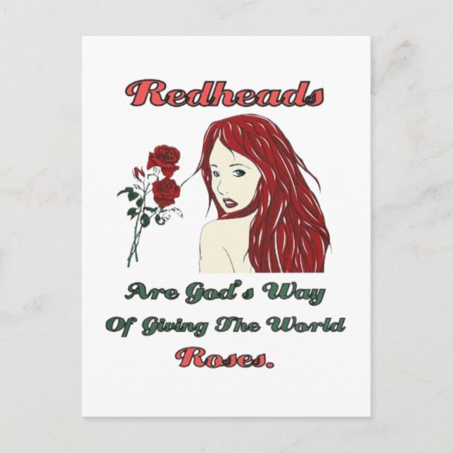 Redheads sind Gottes Rose Postkarte (Vorderseite)