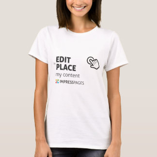 Redigieren Sie im Platz-T - Shirt-Weiß T-Shirt