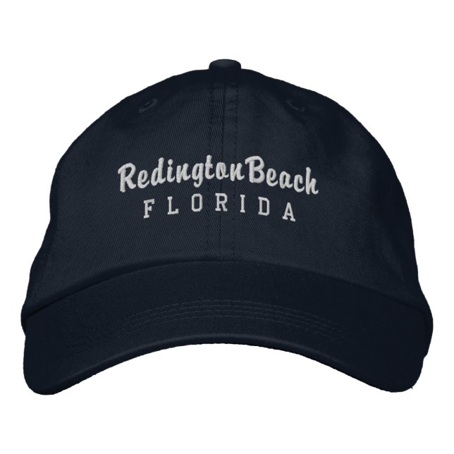 Redington Beach Florida bestickt mit Baseballhut Bestickte Baseballkappe (Vorderseite)
