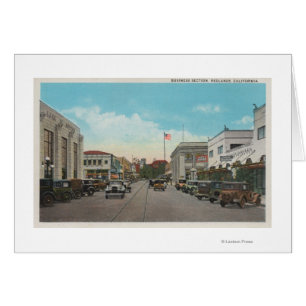 Redlands, CA - Geschäftsgebiet-Stadtmitte