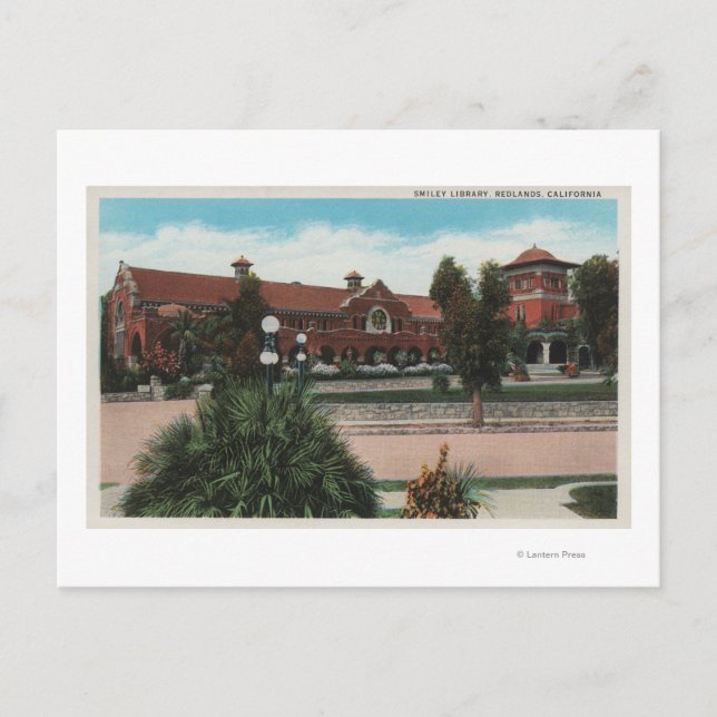 Redlands, CA - View of Smiley Library Postkarte (Vorderseite)