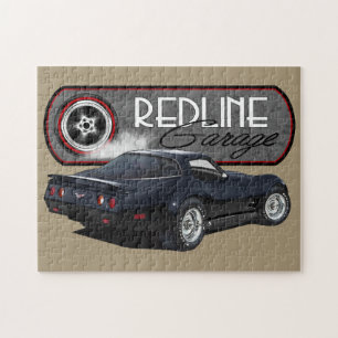 Redline Garage schwarzes Vette Puzzle