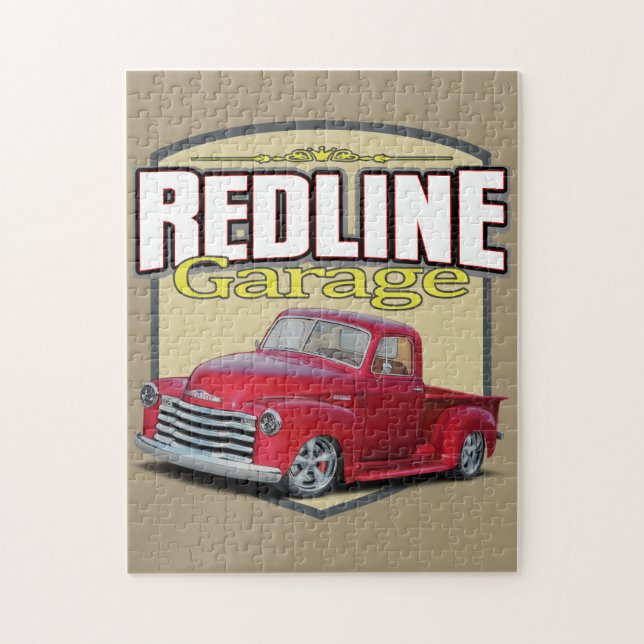 Redline Garagen-Rot-LKW Puzzle (Vertikal)
