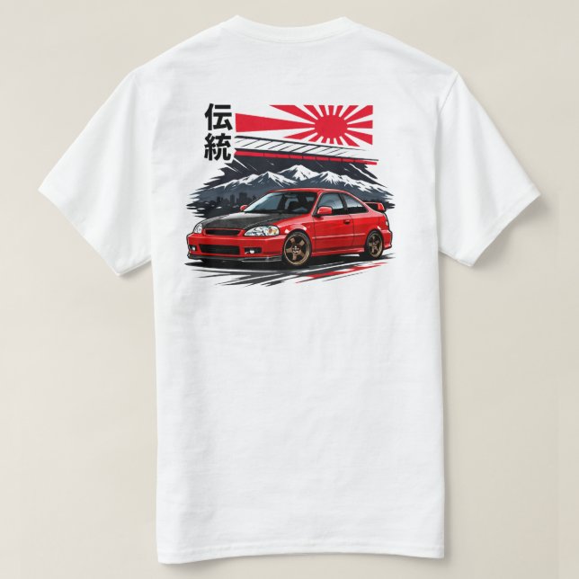 Redline Heritage Civic T-Shirt (Design Rückseite)