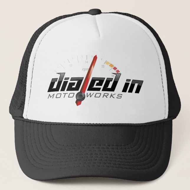 Redline in Motoworks-Logo-Hütte gewählt Truckerkappe (Vorderseite)