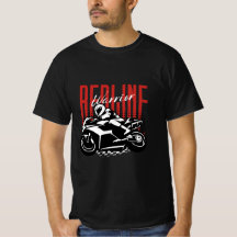 Redline Warrior: Motorradfahrer T - Shirt