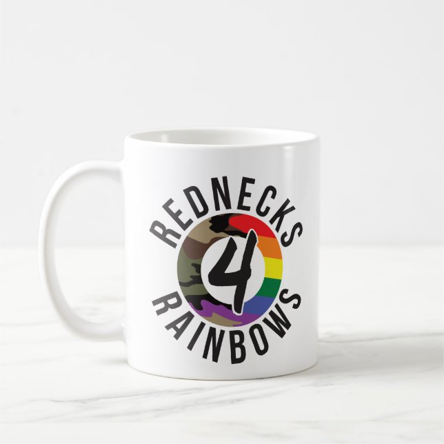 Redneck 4 Regenbogen Kaffeetasse (Links)