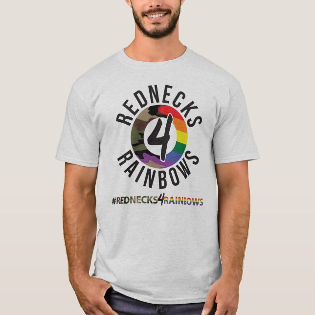 Redneck 4 Regenbogen T-Shirt (Vorderseite)