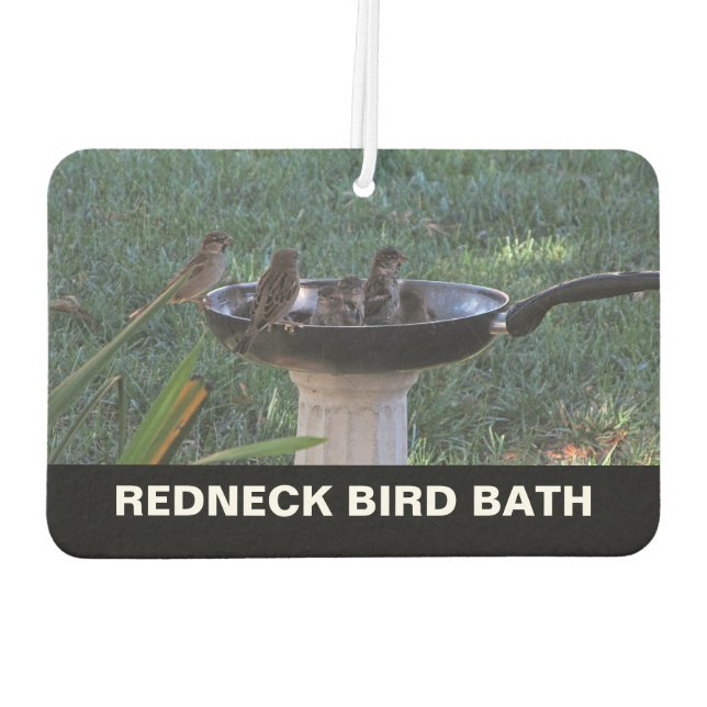 Redneck Bird Bath Air Freshener Autolufterfrischer (Rückseite)