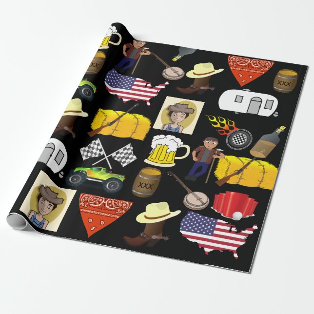 Redneck Birthday Geschenkpapier (Ungerollt)