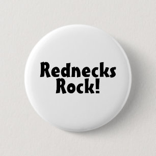 Redneck-Felsen Button