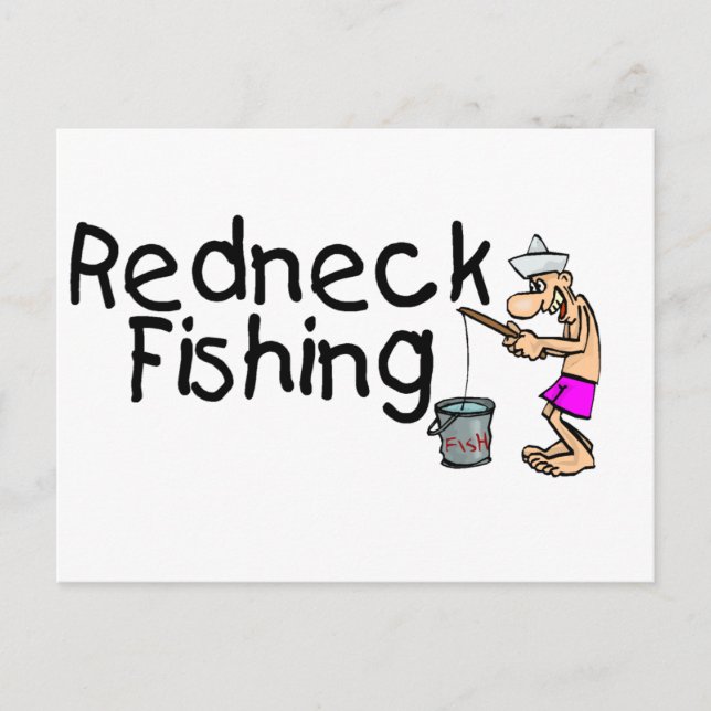 Redneck Fischerei Postkarte (Vorderseite)