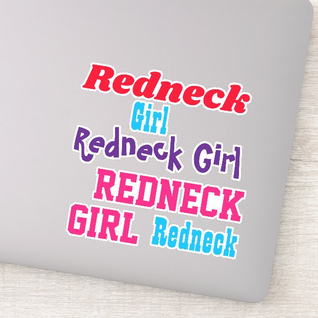 Redneck Girl Clear Stickers Car oder Notebook Aufkleber (Detail)
