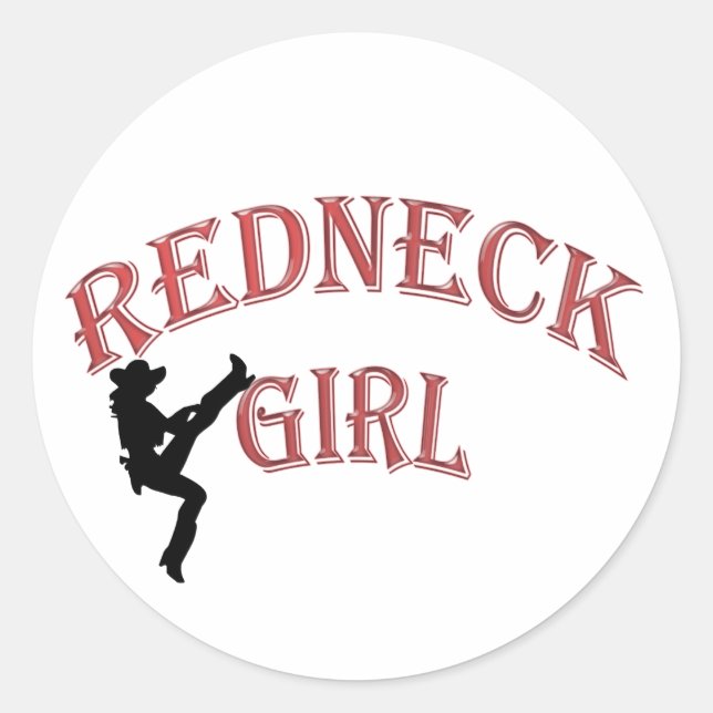 Redneck Girl Stickers (Vorderseite)