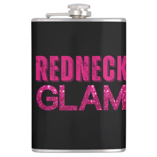 Redneck Glam Pink Glitzer Flachmann