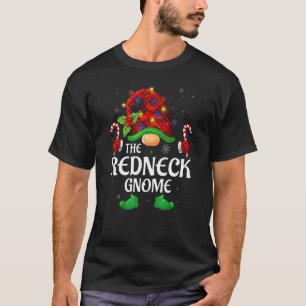 Redneck Gnome Buffalo Red Kariert Matching Family  T-Shirt