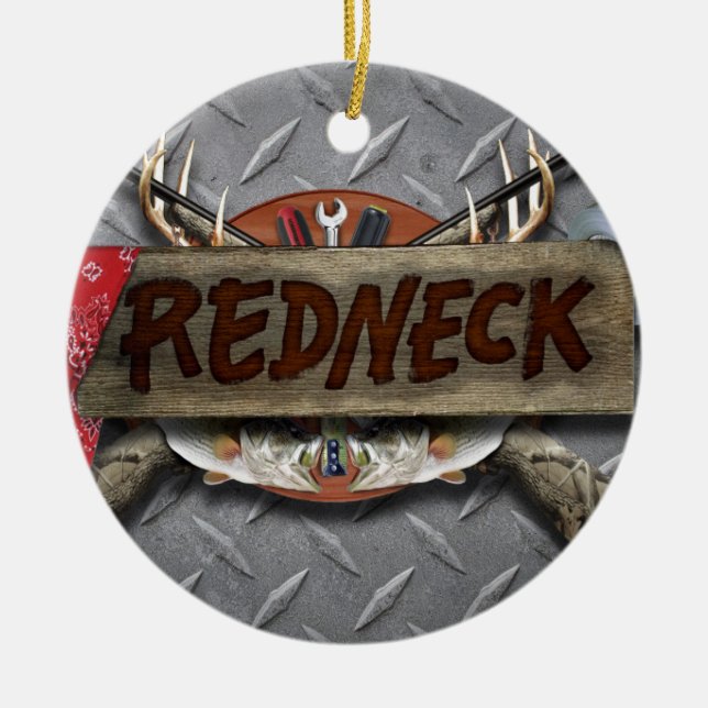 Redneck Keramik Ornament (Vorne)