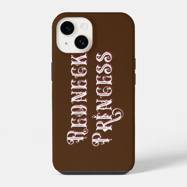 Redneck Prinzessin Fancy Text iPhone Hülle (Rückseite)
