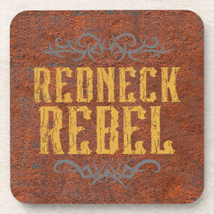 Redneck Rebel Grunge Rust Getränkeuntersetzer