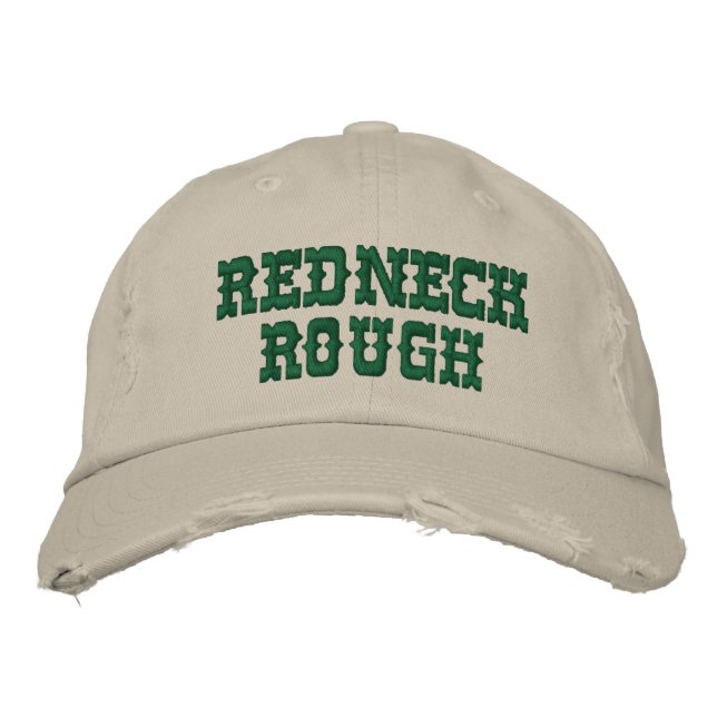 REDNECK ROUGH - DISTRESSEITE SEHEN BASEBALL-GAP BESTICKTE BASEBALLKAPPE (Vorderseite)