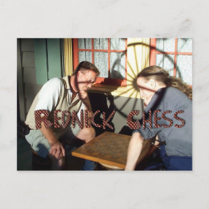 Redneck Schach Postkarte
