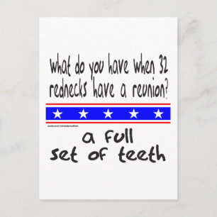 Redneck VOLLSTÄNDIGES SET DER ZÄHNLICHEN T - SHIRT Postkarte