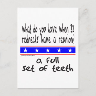 Redneck VOLLSTÄNDIGES SET DER ZÄHNLICHEN T - SHIRT Postkarte