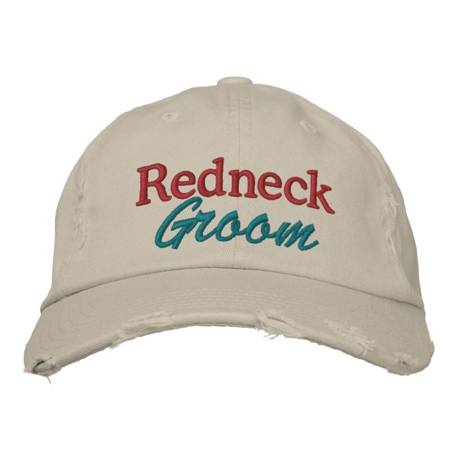 Redneck Wedding - Groom by SRF Bestickte Baseballkappe (Vorderseite)