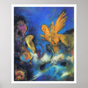 Redon Art Poster: Roger & Angelica 2 Poster
