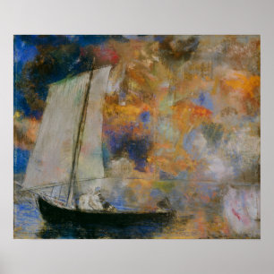 Redon - Blumenwolken Poster