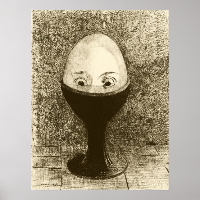 Redon - Das Ei 1885 Poster (Vorne)